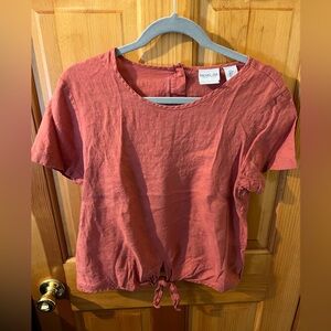 Rachel Zoe Linen Tie Front Top